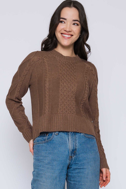 Willa-Cabled Raglan Pullover